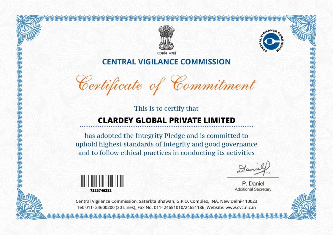 Certificate of Central Vigilance